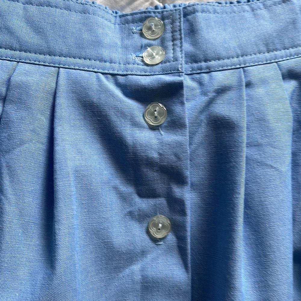 Separate Issue Vintage Button Front Light Blue Fu… - image 4